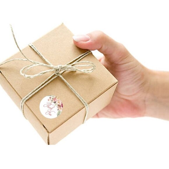 Floral Thank You Stickers 1.5" - Thank You Notes, Packaging / Order Stickers - Picture 6 of 7